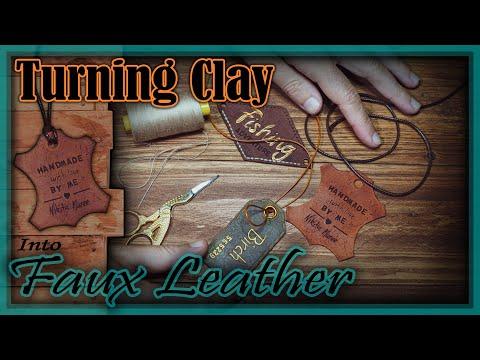 #Shorts ★ How to make Polymer Clay look like Leather★ Making Leather Effect★Polymer Clay Techniques