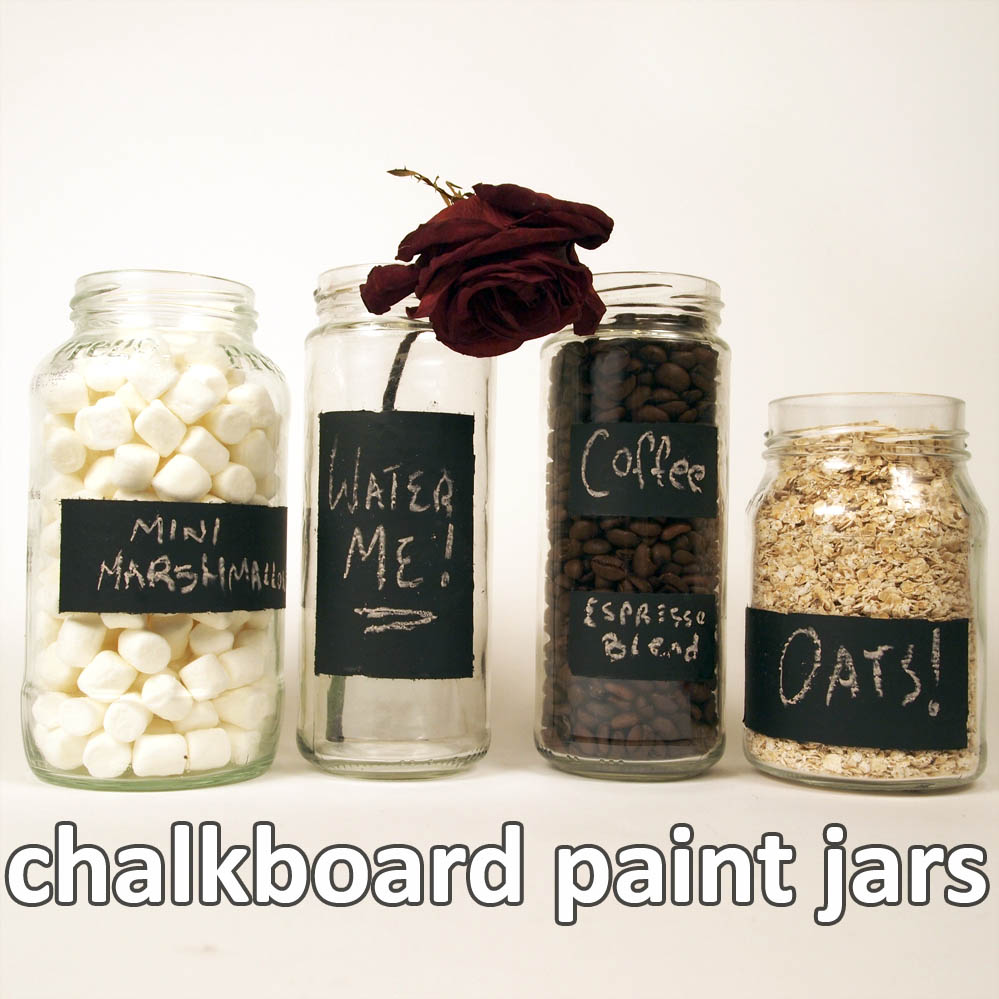 Chalkboard Paint Jars