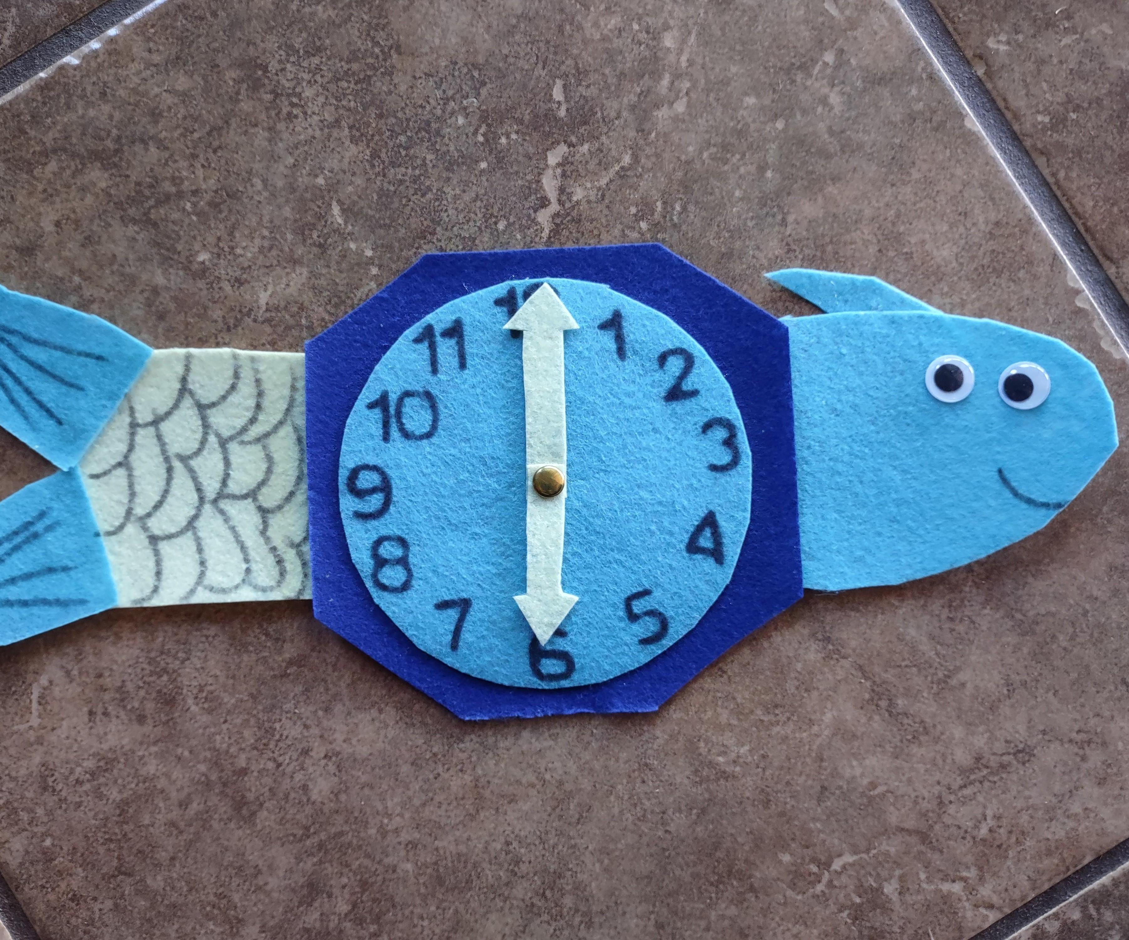 Fun Felt Fish! Practice Clock for Kids