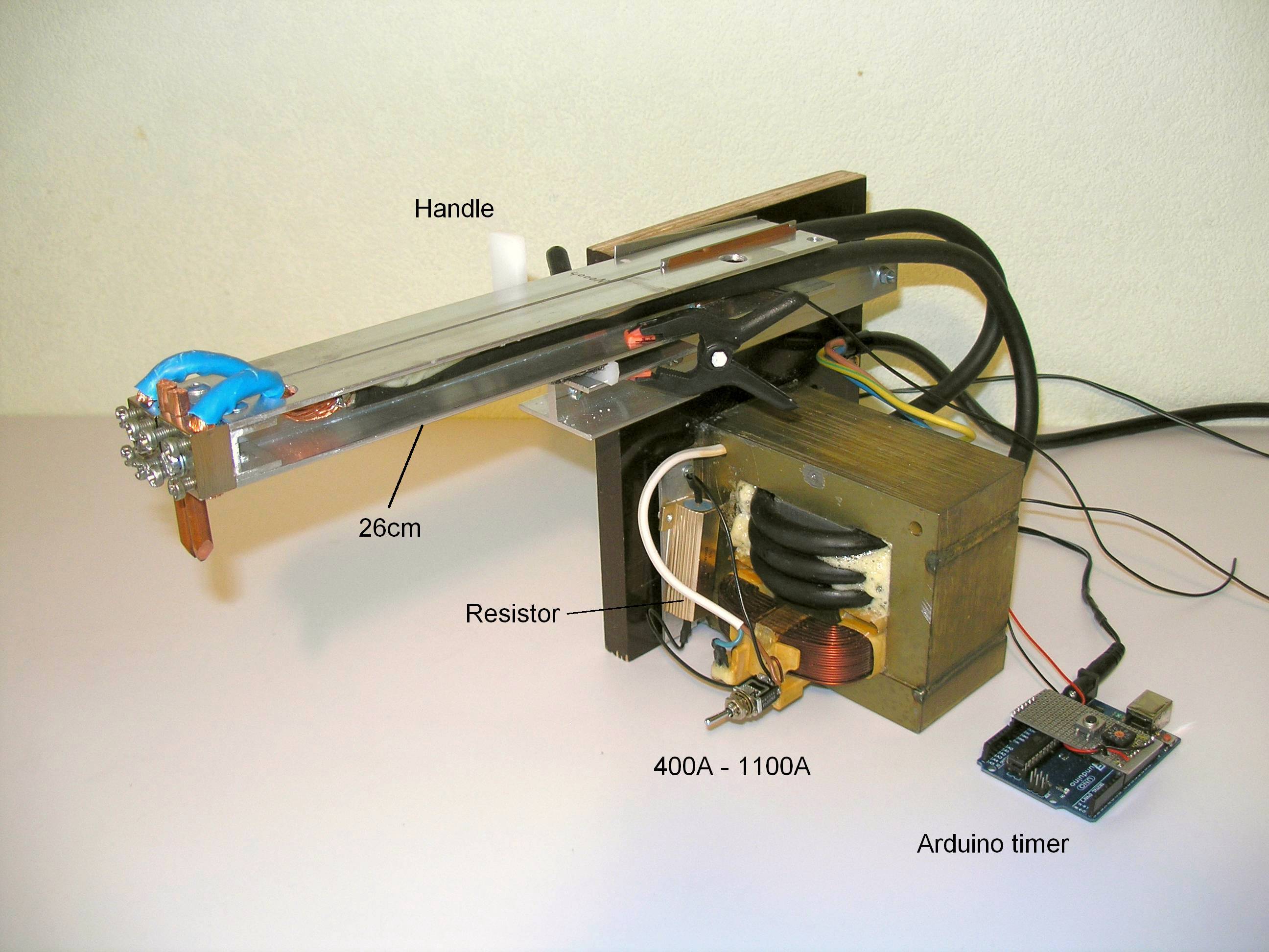 DIY battery tab resistance fine-spot welder