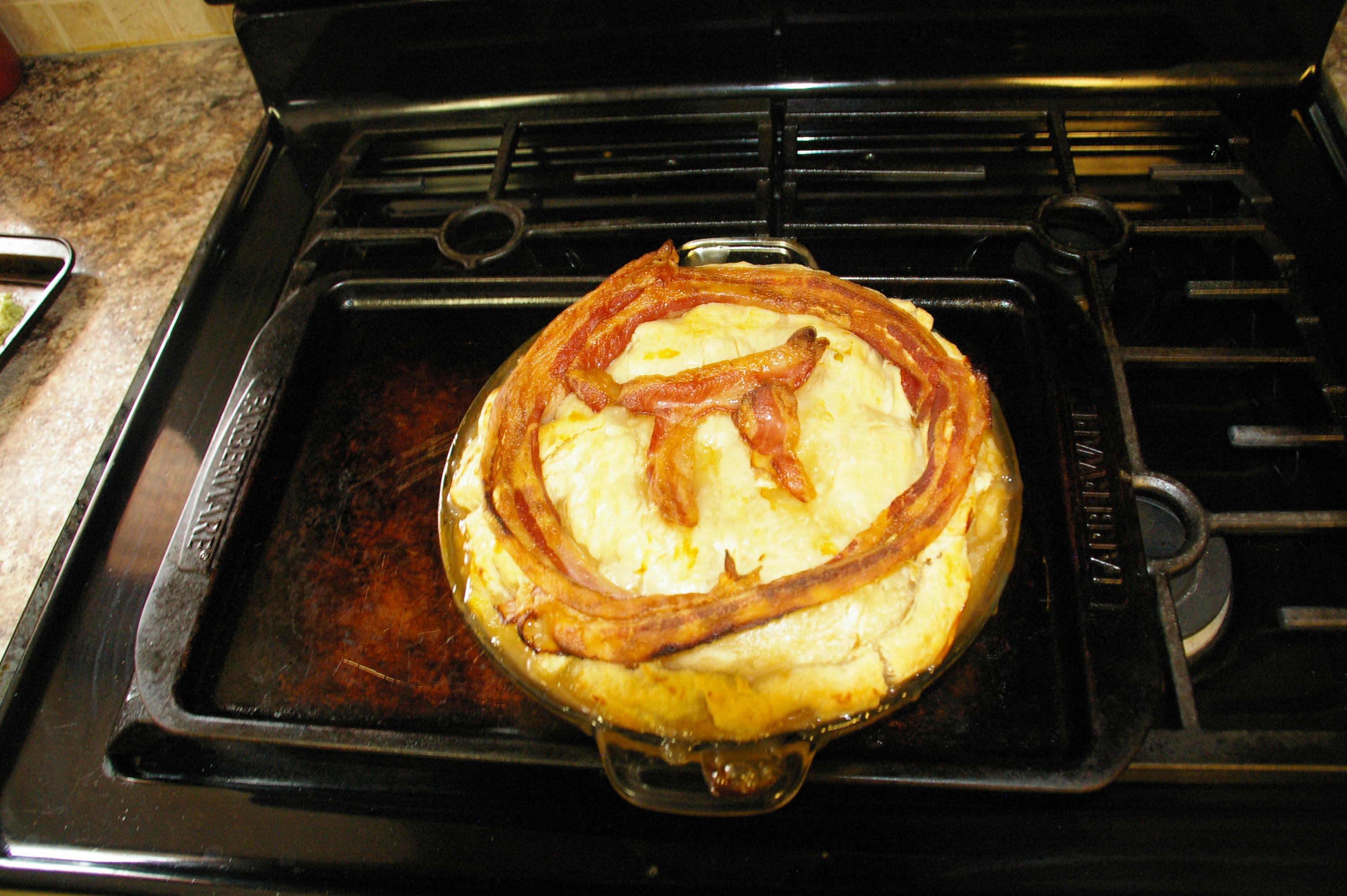 Double Crust Apple Pie with Bacon