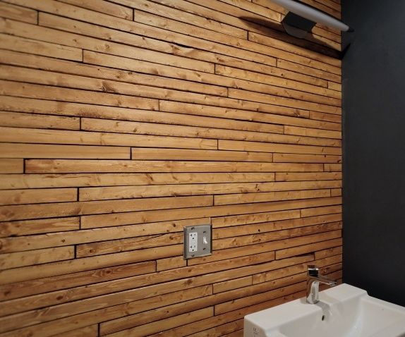 Cheap Yet Chic Wood Lath Wall