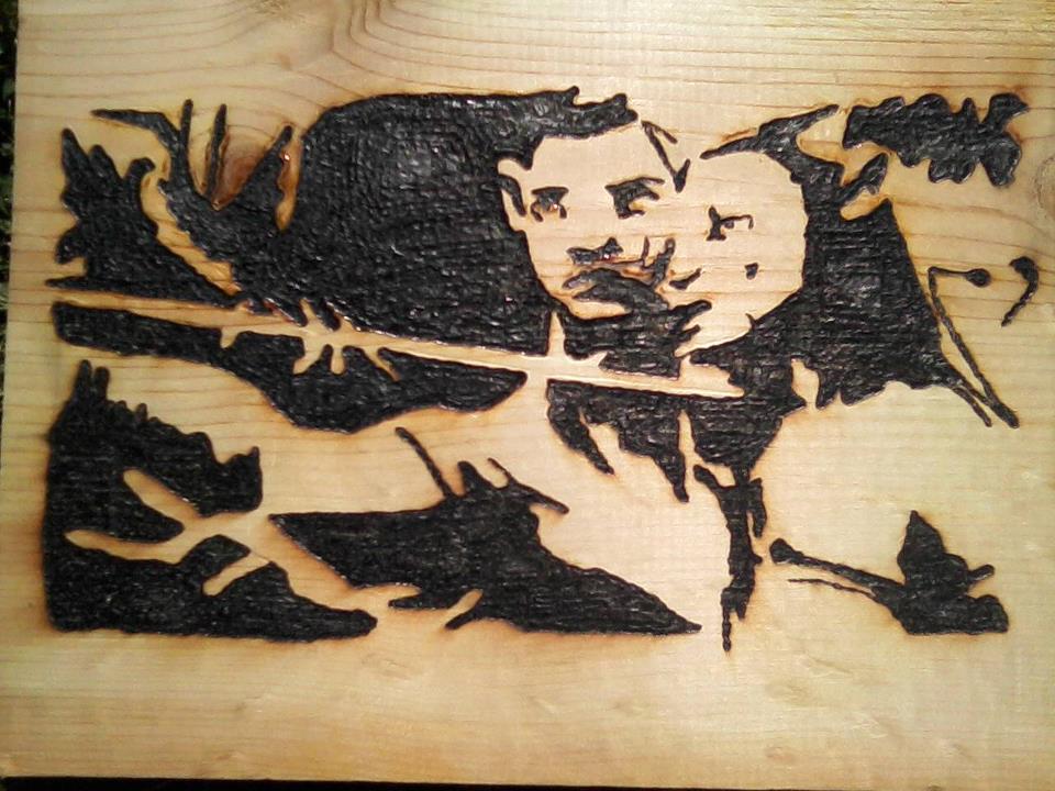 Wood Burning With a Magnifying Glass