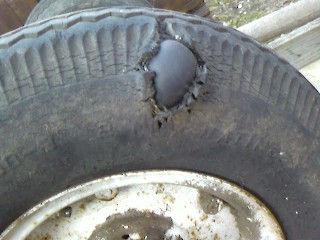 Duct Tape Tire Repair