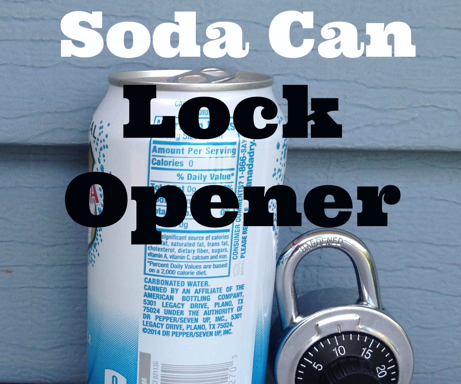 Open Pad Locks and Combination Locks With a Soda Can