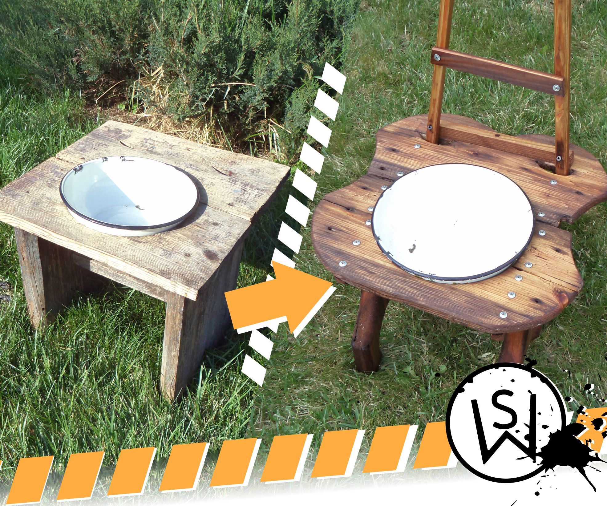 Turning Dog Bowl Stand Into Flower Stand