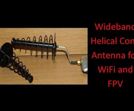 Wideband Spiral Helical Cone Antenna for WiFi and FPV