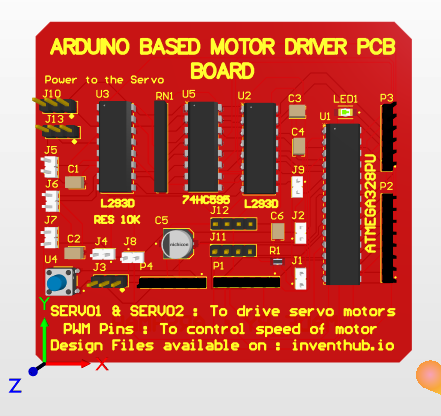 Arduino Based Motor Driver PCB Module Useful in Robotics