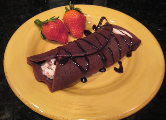 Chocolate Tortilla Ice Cream Enchilada