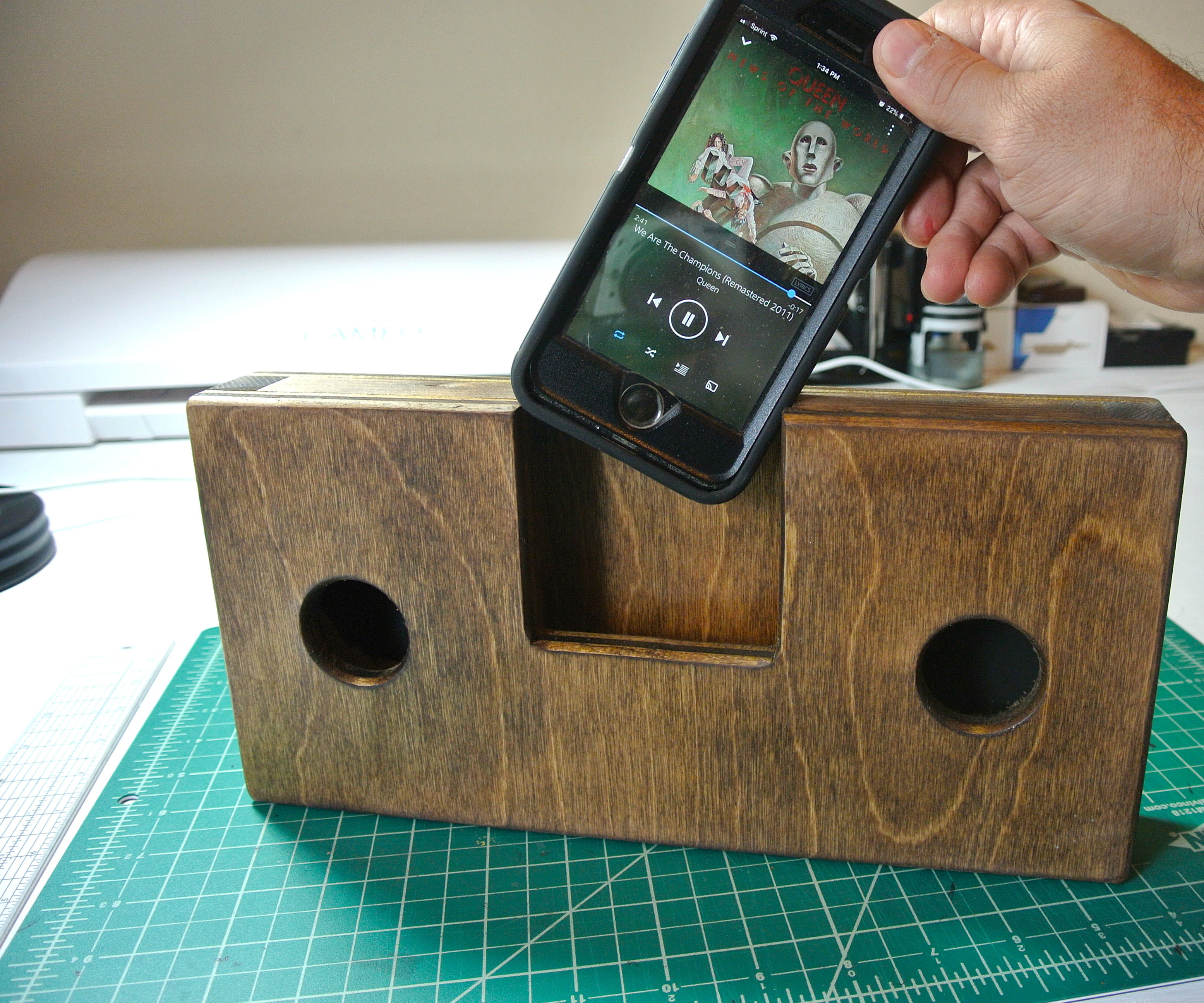 Scrap Wood Cell Phone Amplifier