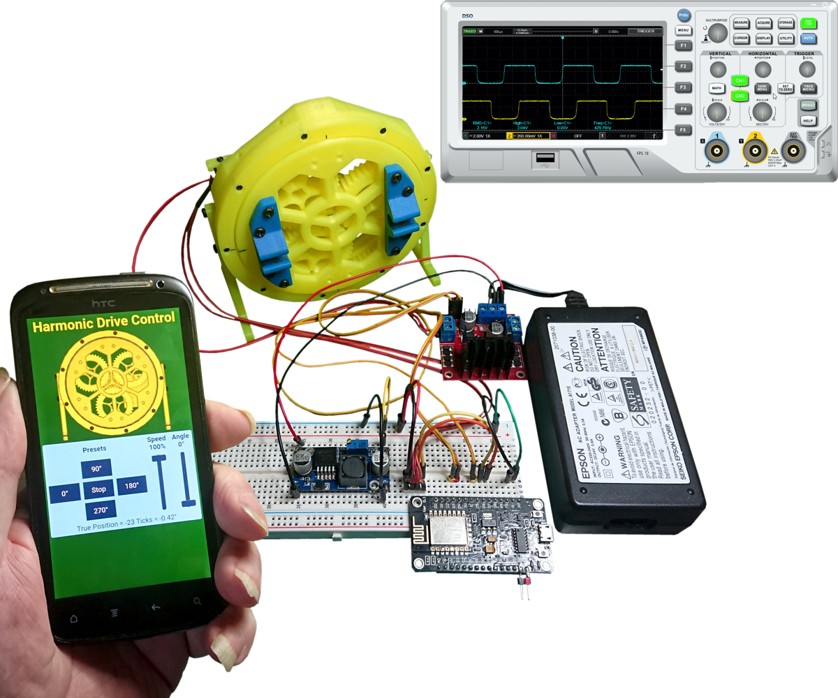 Wi-Fi Control of a Motor With Quadrature Feedback