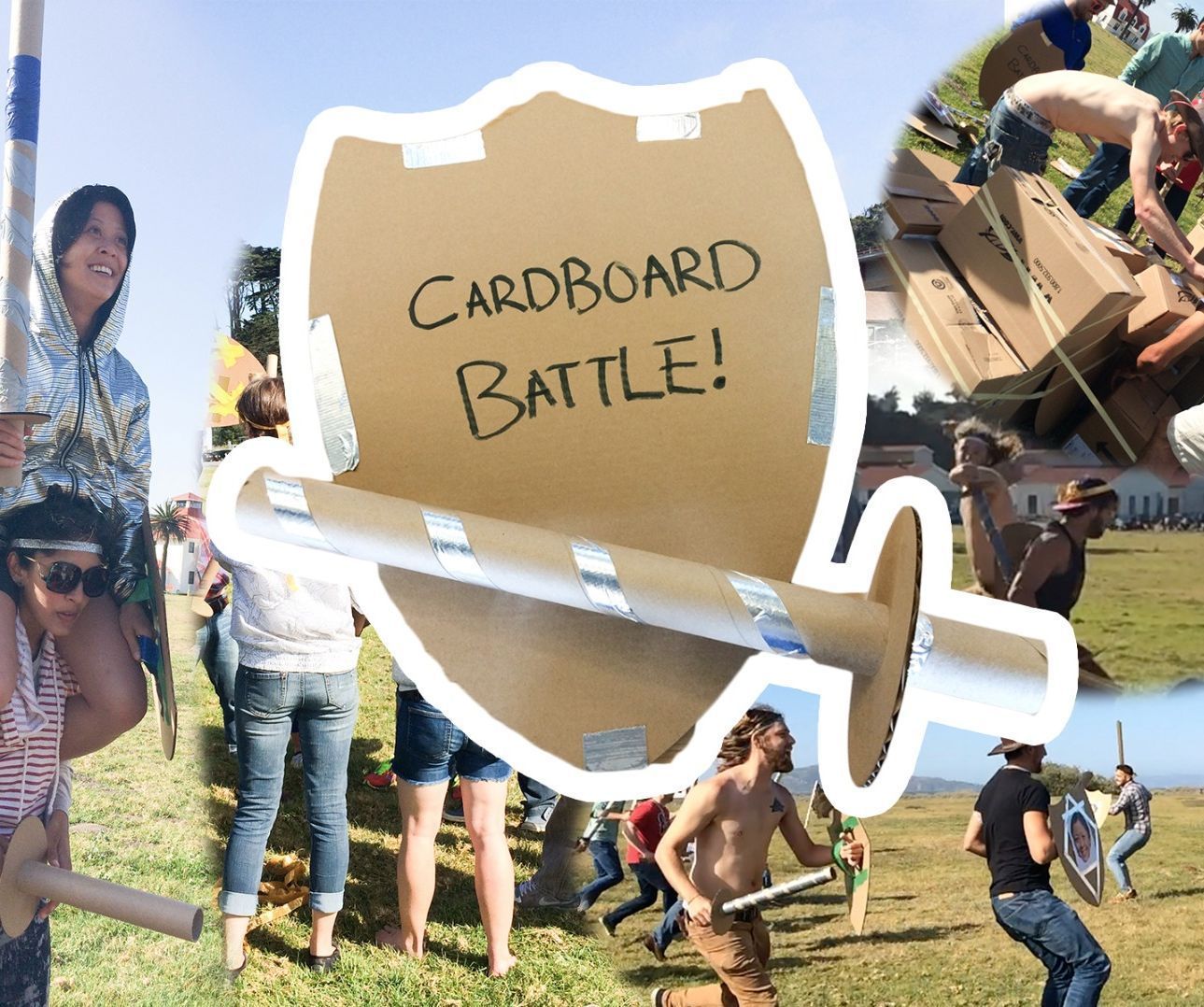 Cardboard Fortress Battle! (capture the Flag)