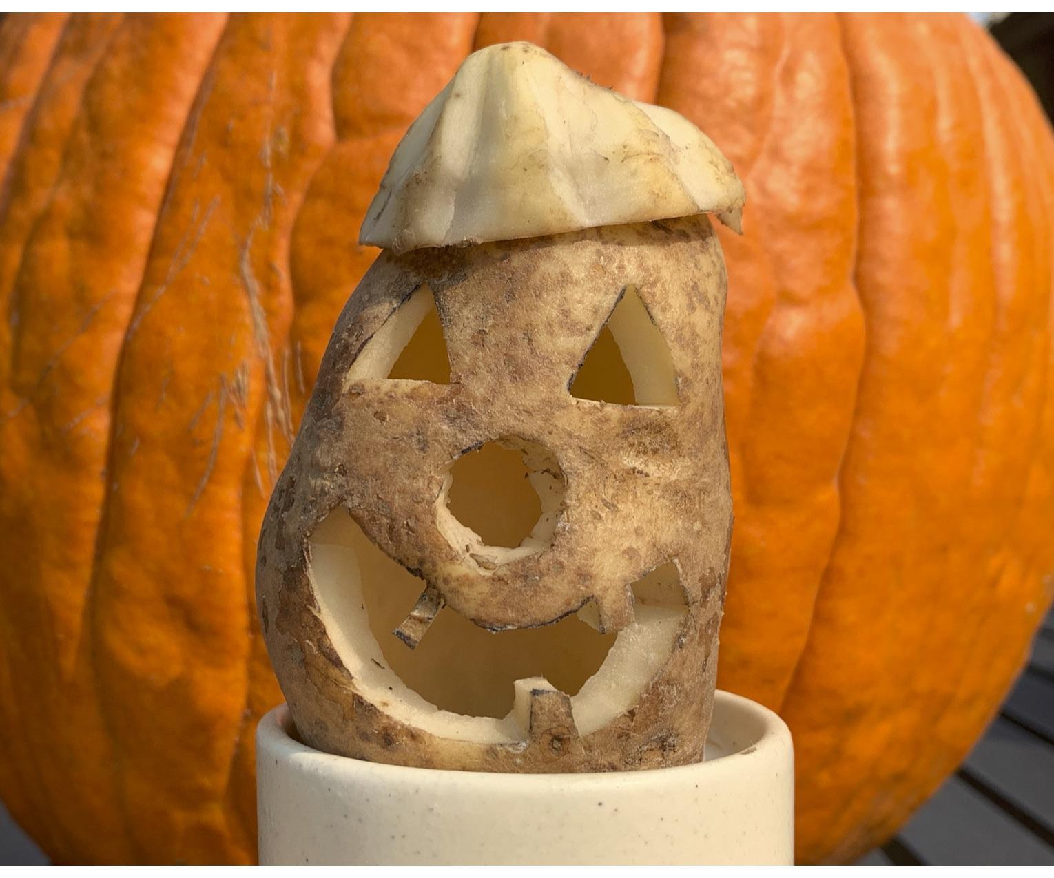 Easy DIY Potato Jack O' Lantern