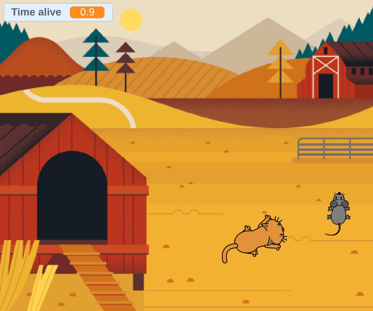 How to program a simple cat & mouse game with Scratch! (videos included)