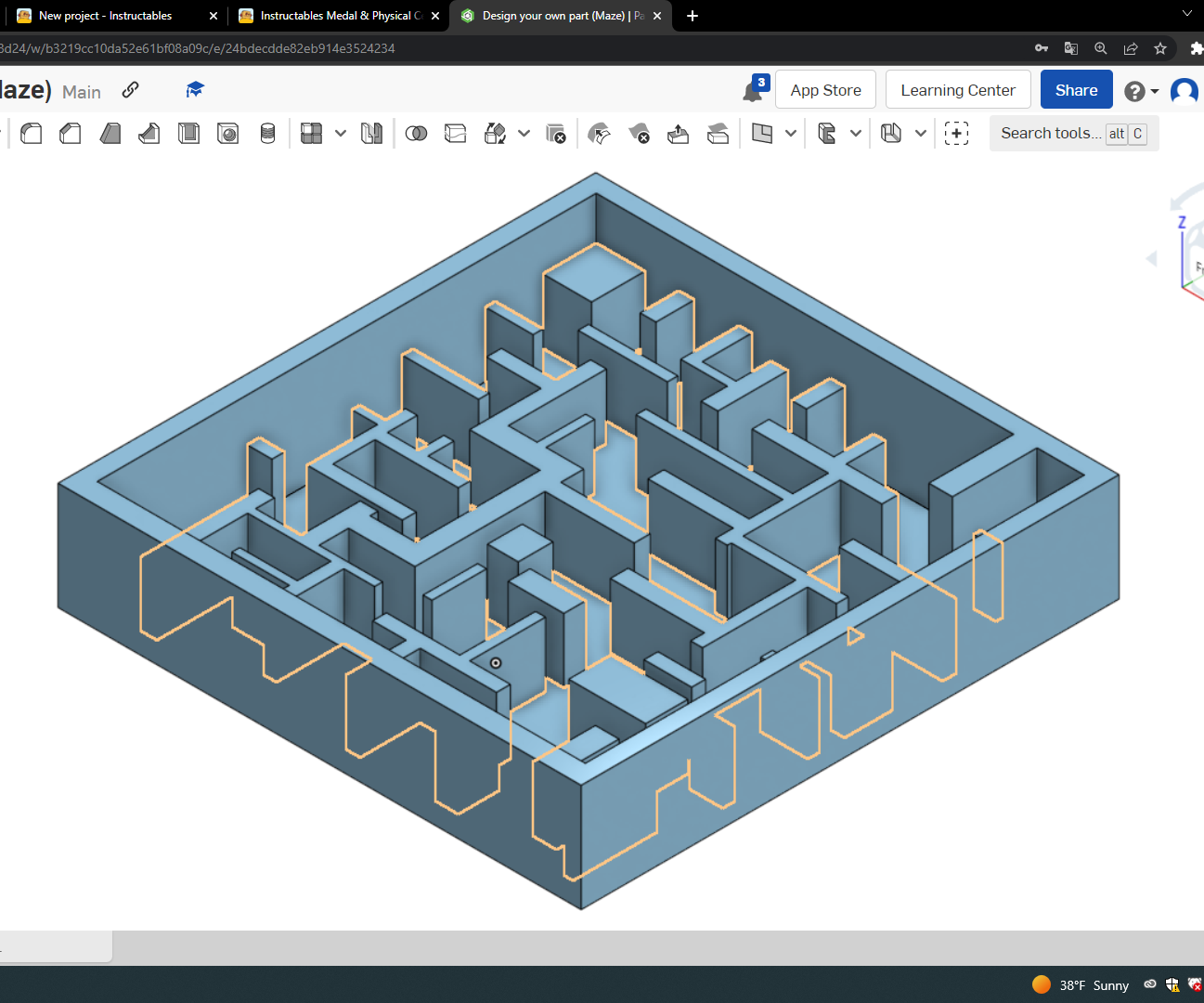 3D printed Maze