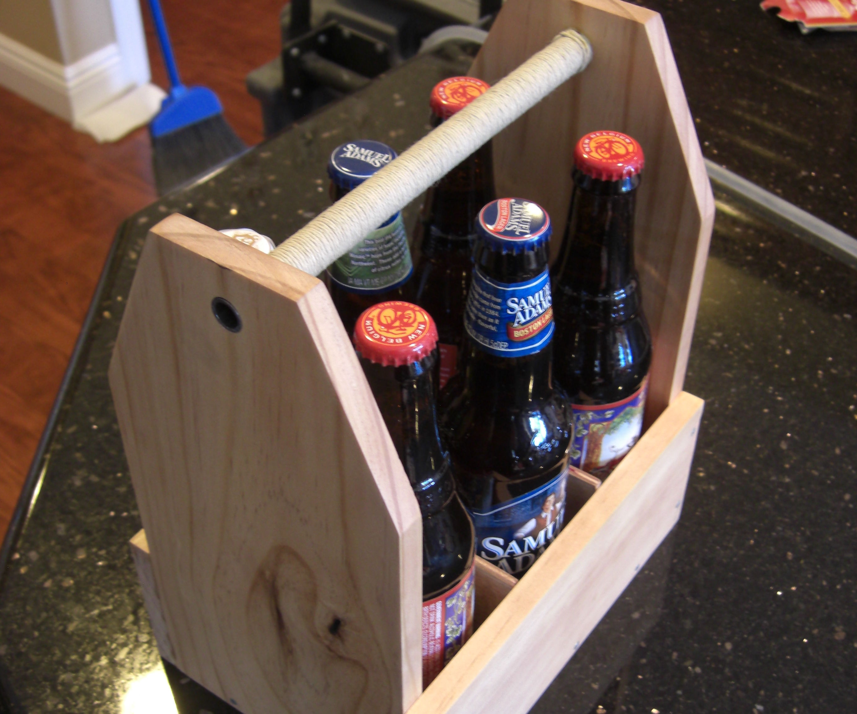 Wooden 6 Pack Holder