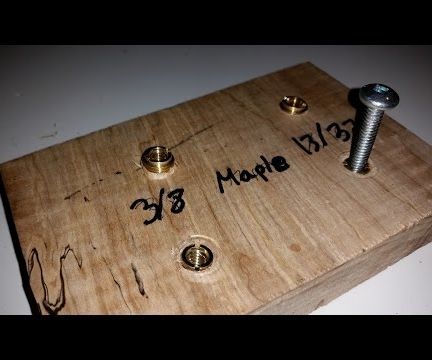 Alternative method to properly drive insert nuts in hard wood