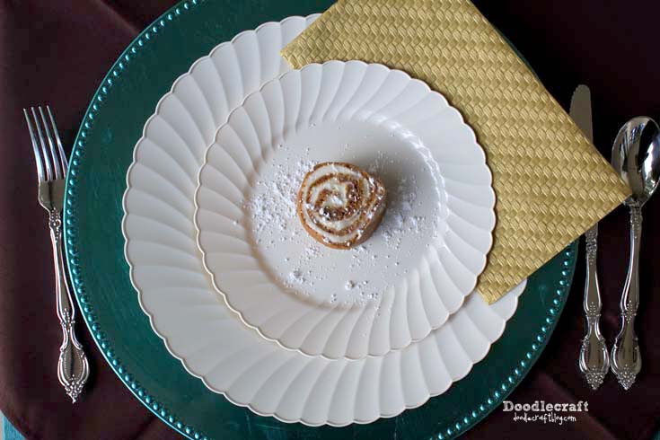 pumpkin roll recipe fun thanksgiving and smarty had a party dishes plates fancy decorative cream cheese frosting (17).JPG