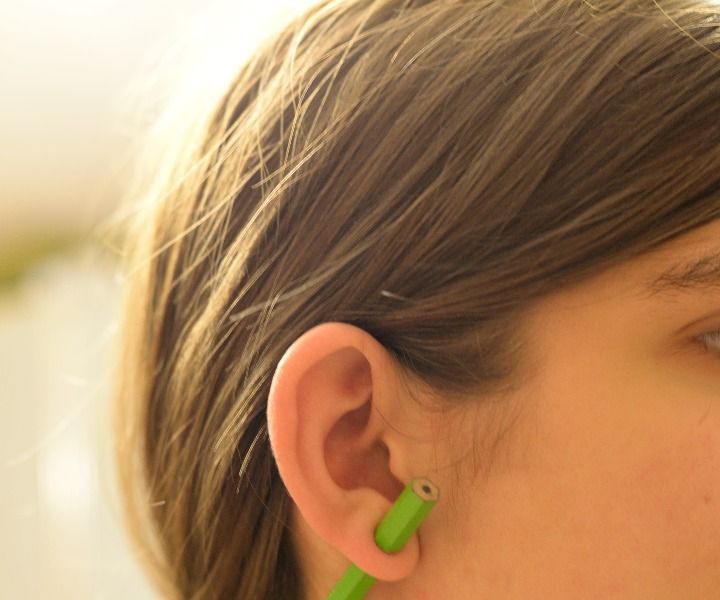 "Pencil Through Ear" Earring 