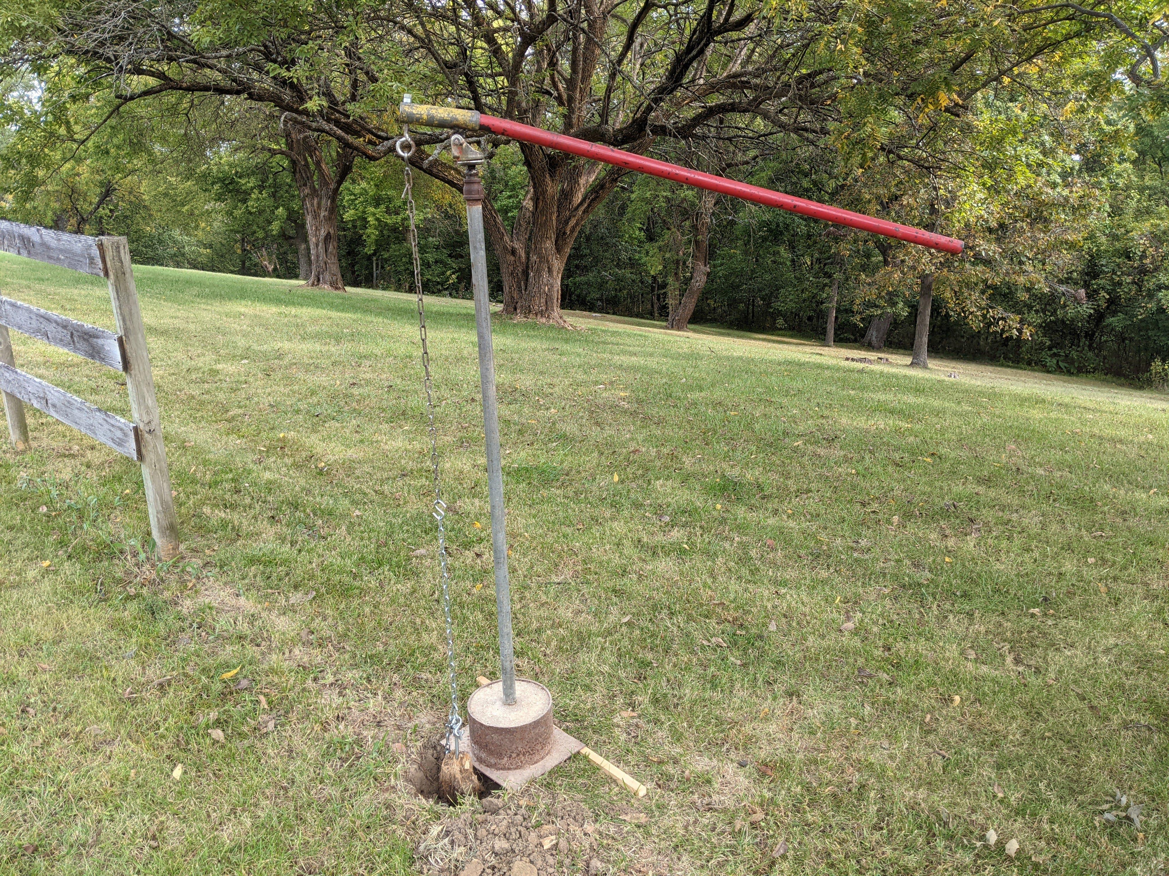 Unconventional Broken Fence Pole Removal