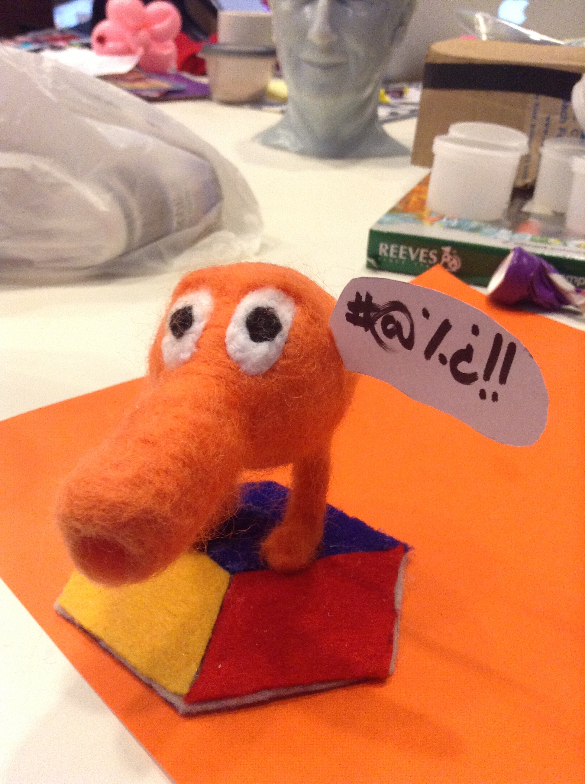 Felted Q*Bert