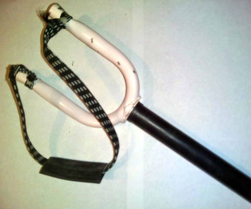 Slingshot made from bicycle parts 