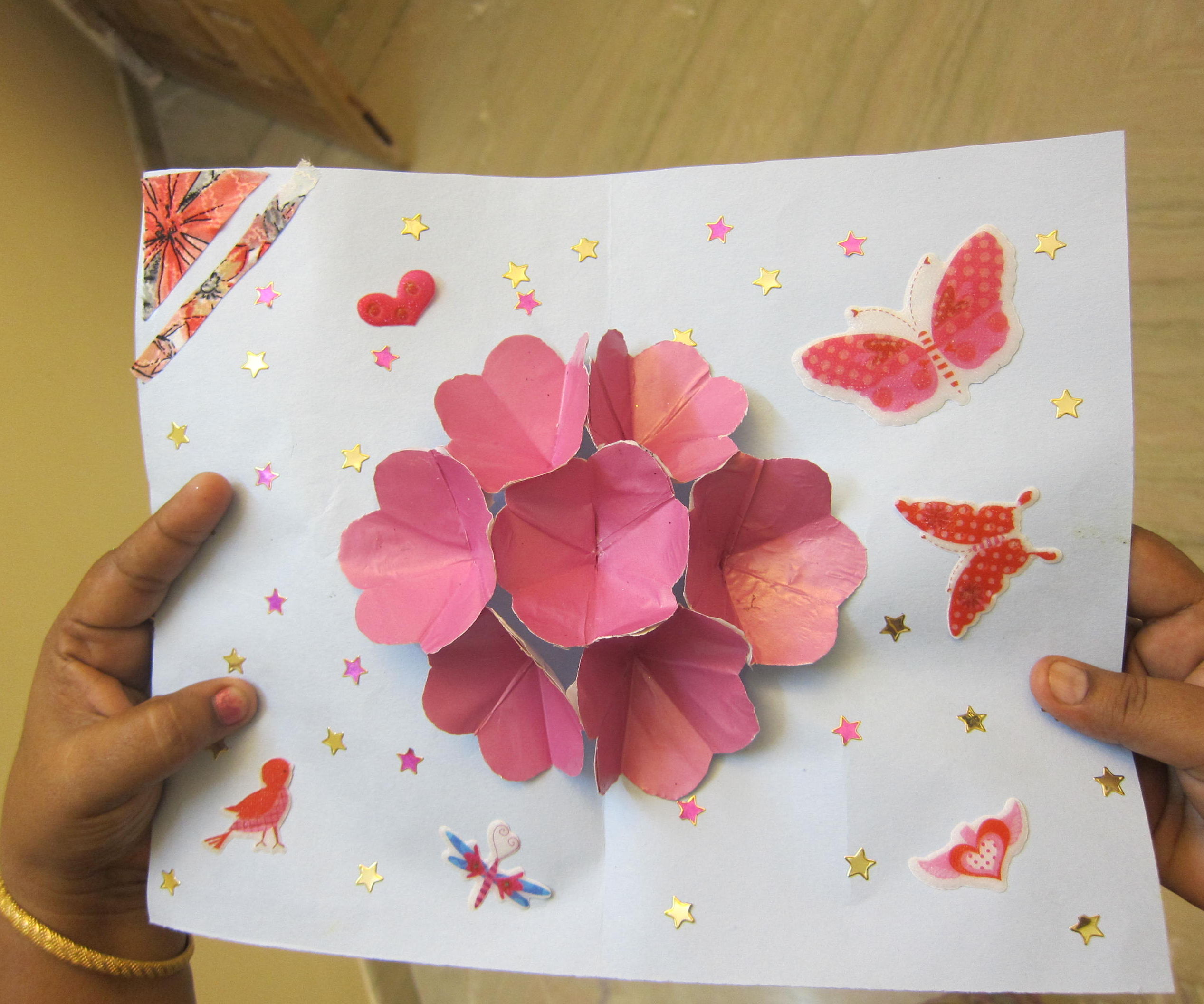 pop up flower card