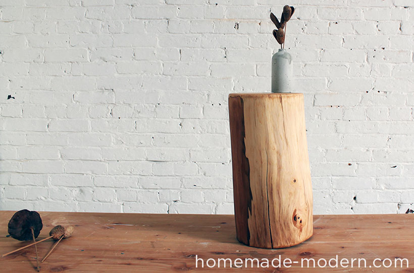 HomeMade Modern DIY Log End Table