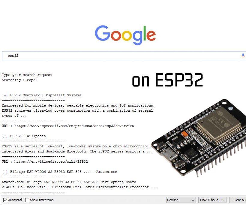 Google Search on ESP32