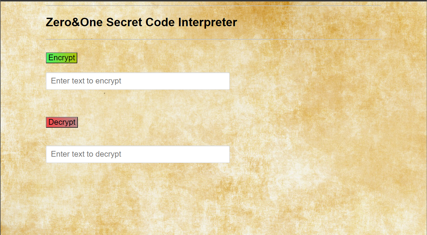 Secret Message Encrypter(ZeroAndOne)