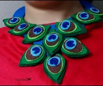 Felt Peacock Necklace