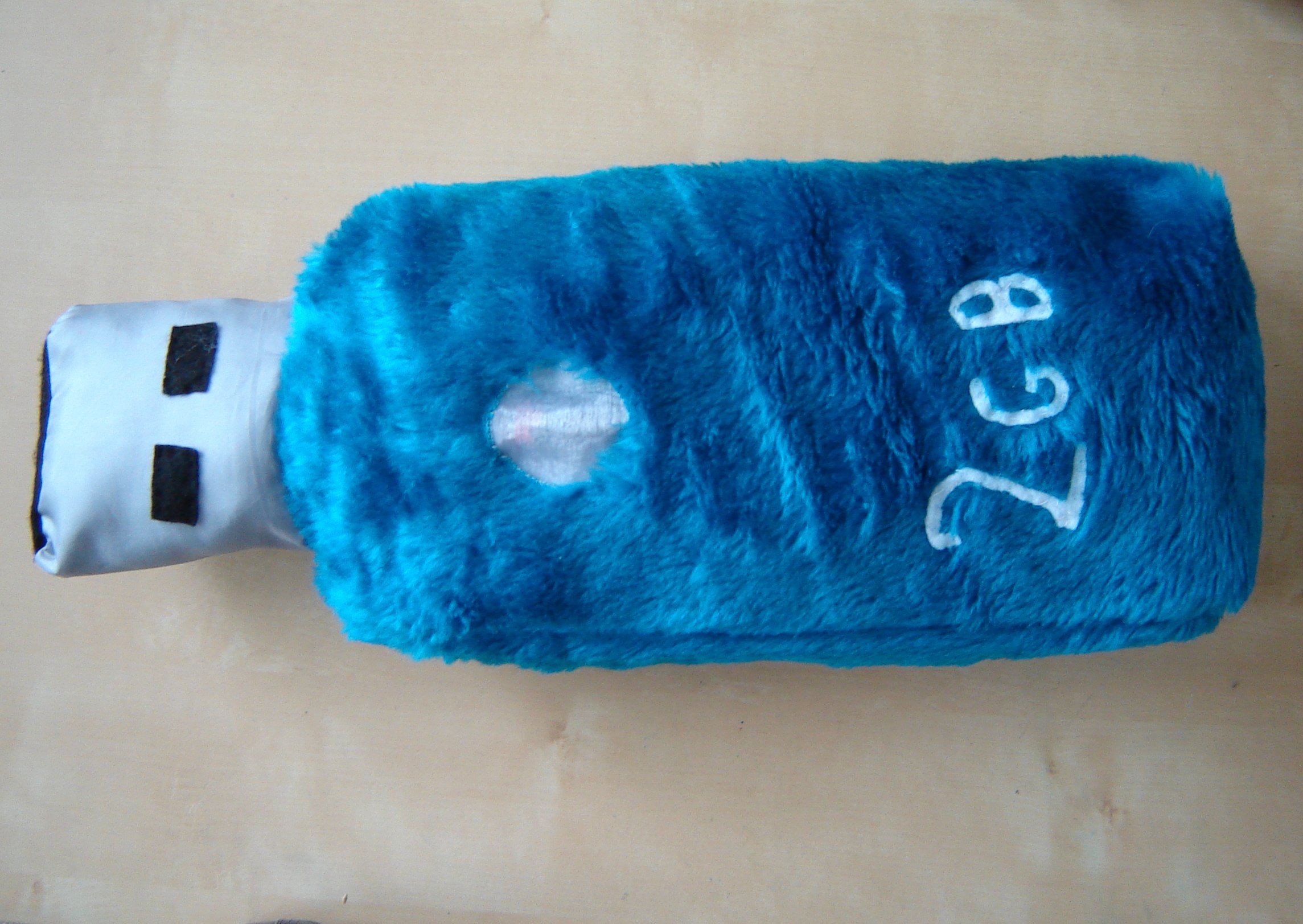 Over-sized plush flash drive