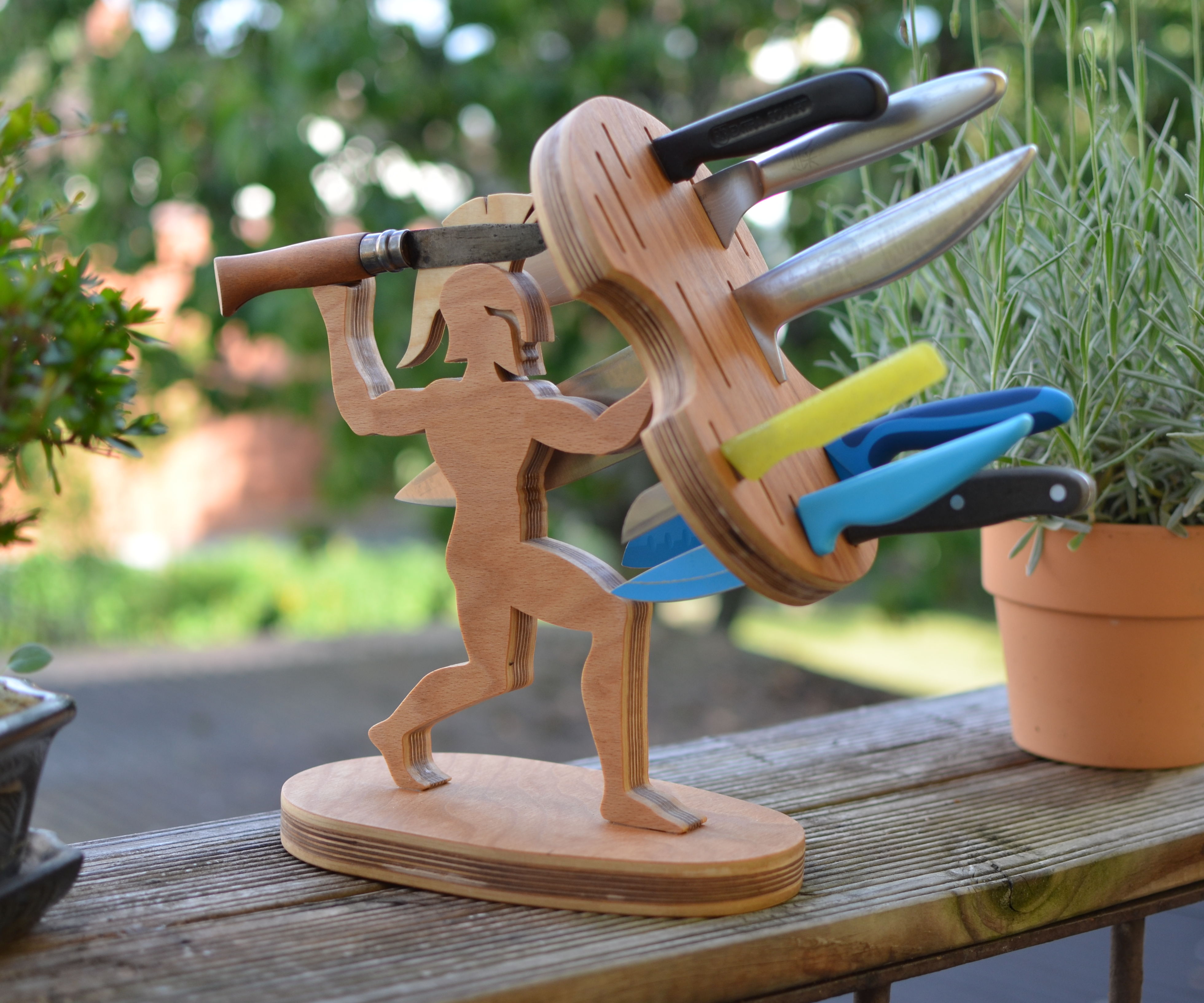 Knife Block - Warrior