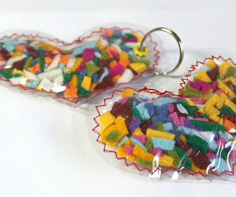 Make a Felt Heart Keychain - Reuse
