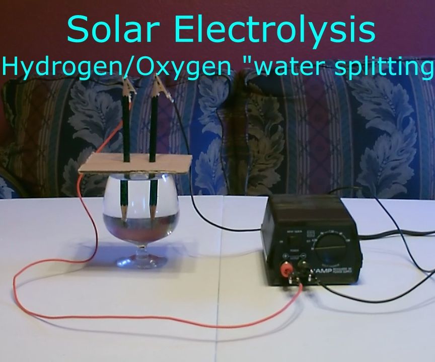 Solar Hydrogen/Oxygen Generator DIY - Simple "Electrolysis" Using Sunlight!  (turns Water Into Fuel)