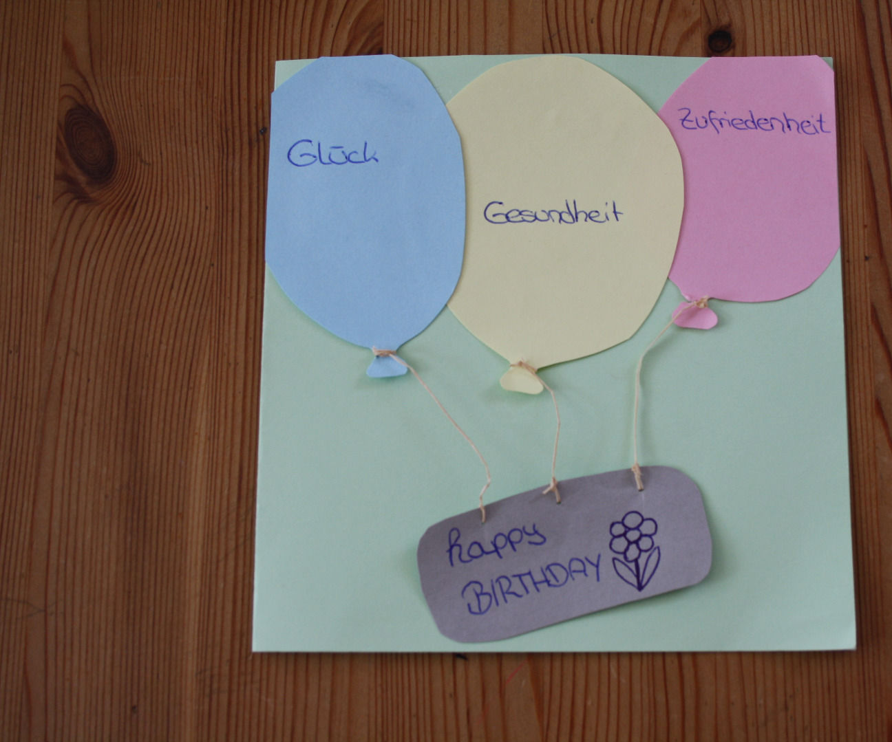 Birthday Card Balloons