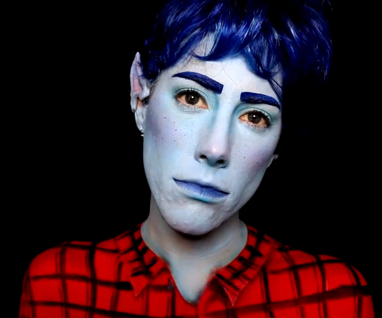 Simple Ian From Onward Makeup (Shirt Also Painted)