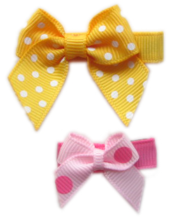 How to Make Hair Bow Instruction--Mini Bow Hair Clips