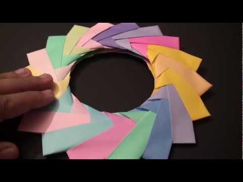 How to Make a Modular Decorative 18 Unit Origami Ring!