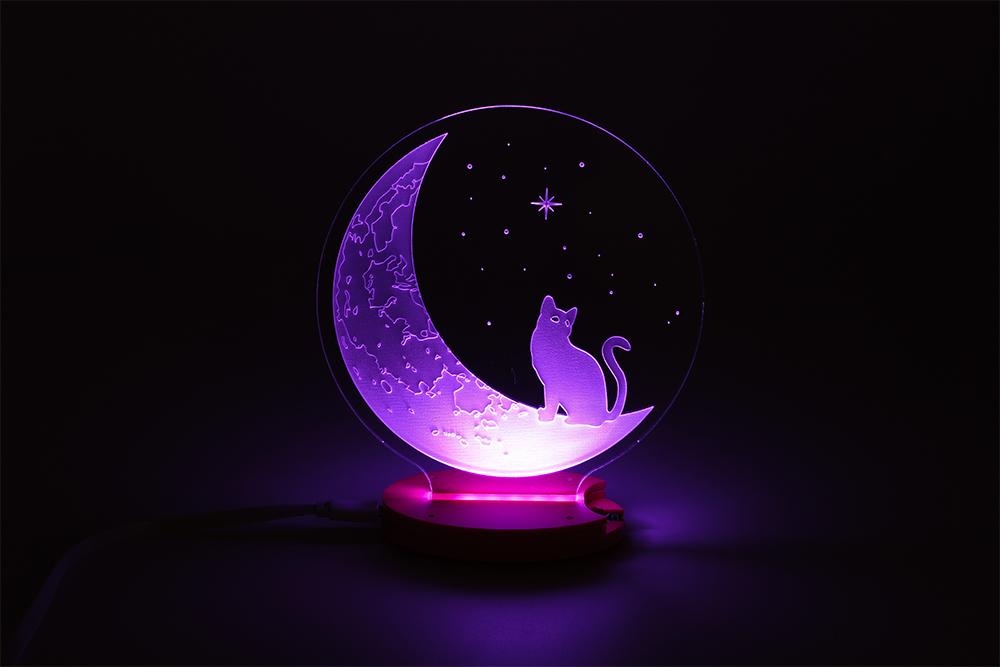 How to Make: Cat on the Moon Acrylic Edge Lit Sign