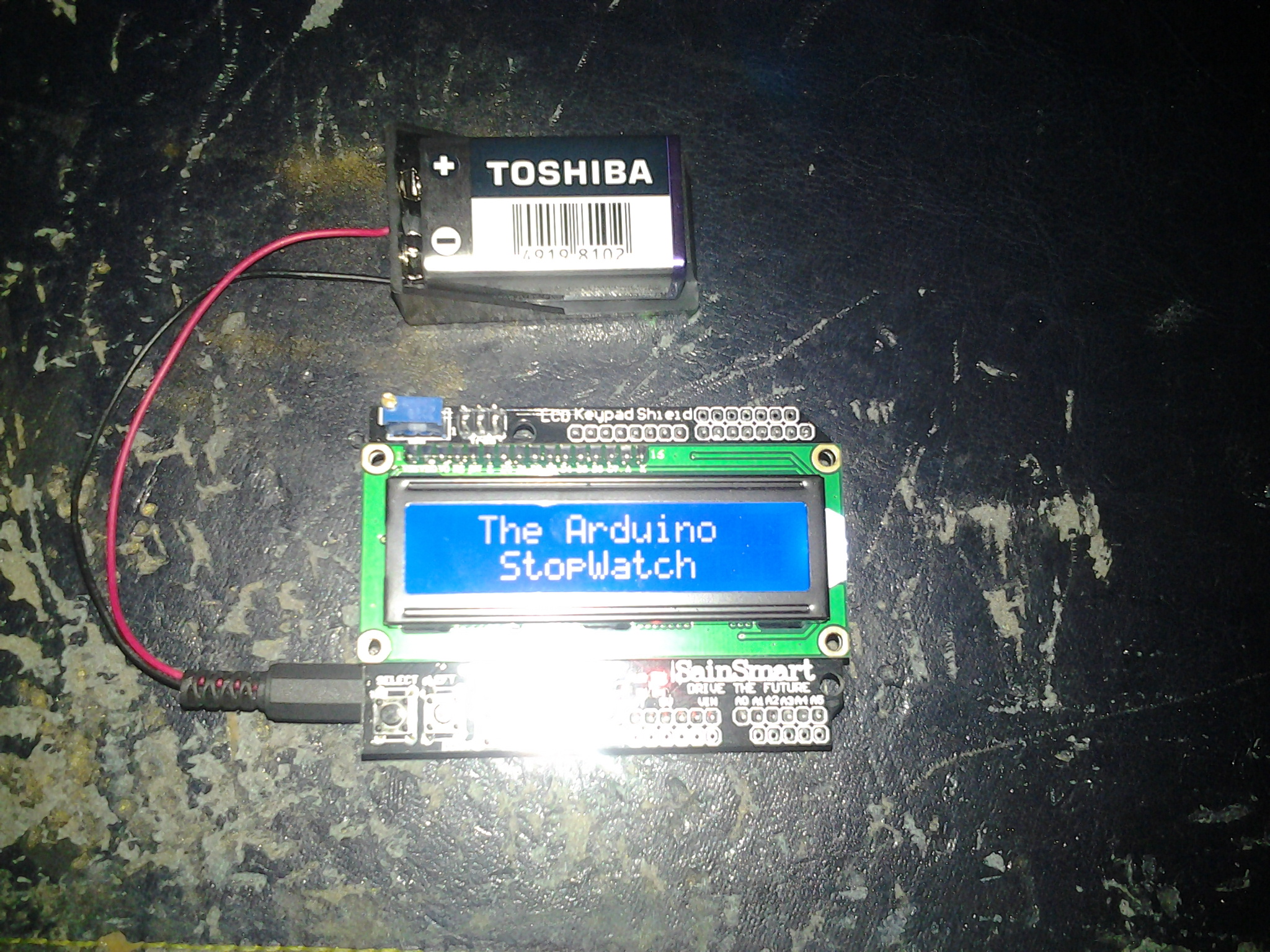 Standalone Arduino StopWatch - SainSmart LCD Keypad Shield