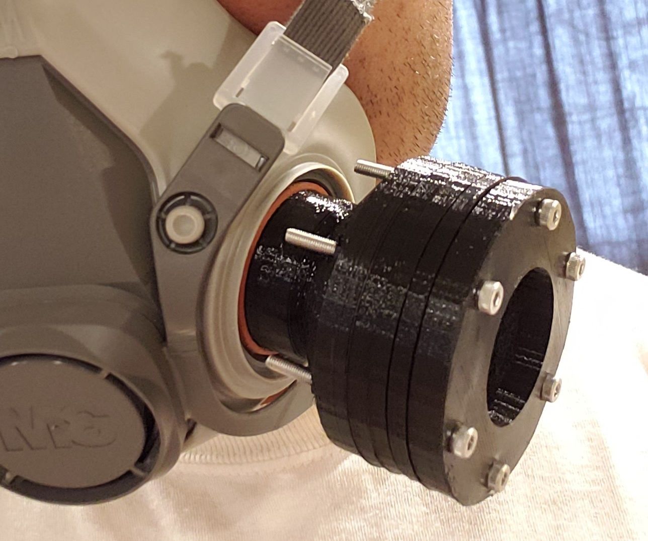 3D Printed Activated Carbon P100 3M Respirator Filter