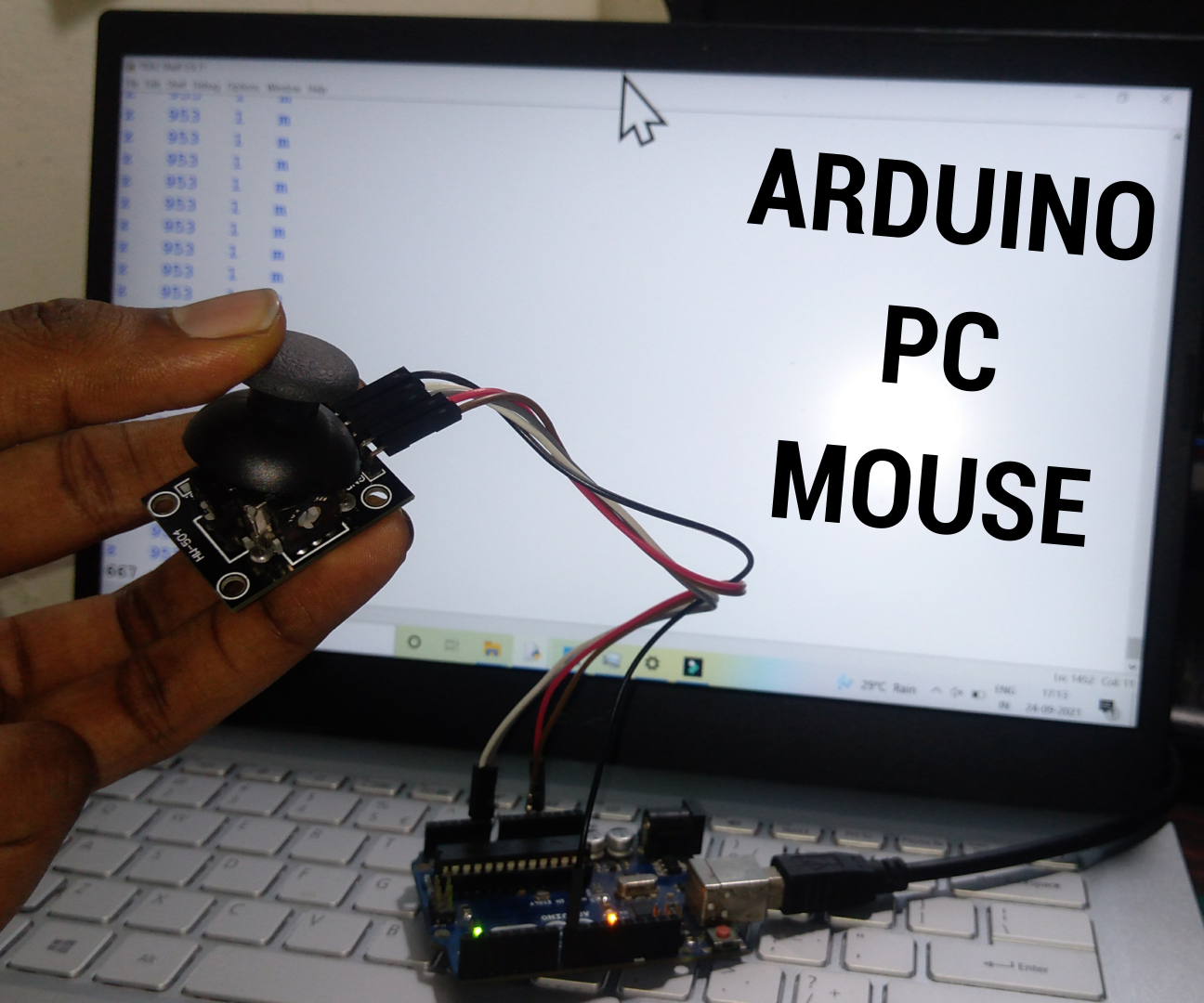 Joystick Controlled PC Mouse Using Arduino UNO