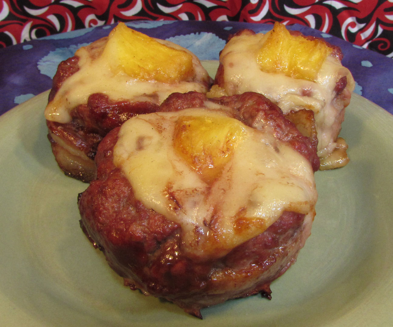 Bacon Wrapped Hawaiian Cheese Burger Rolls