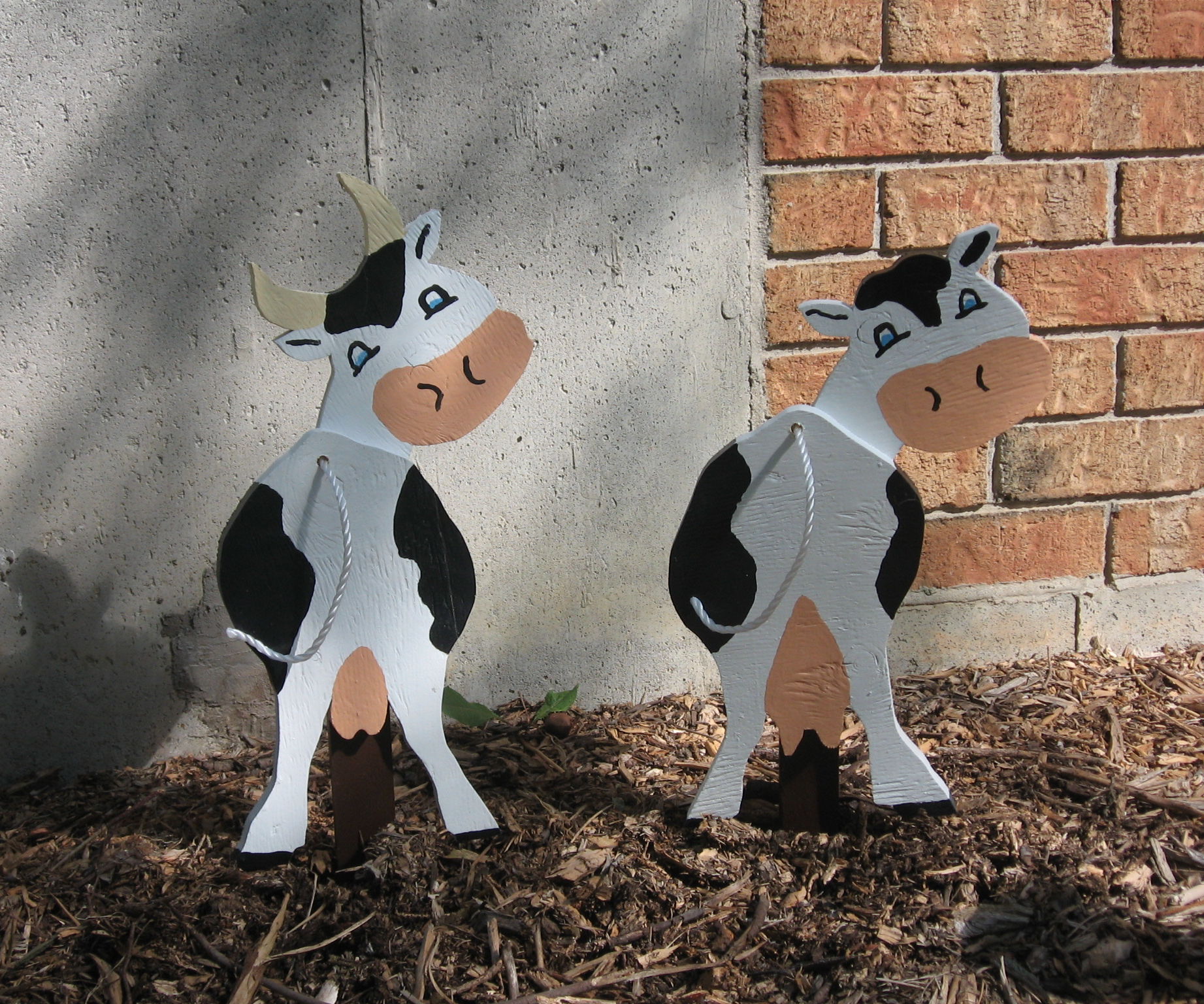 Cow & Bull Garden Ornament