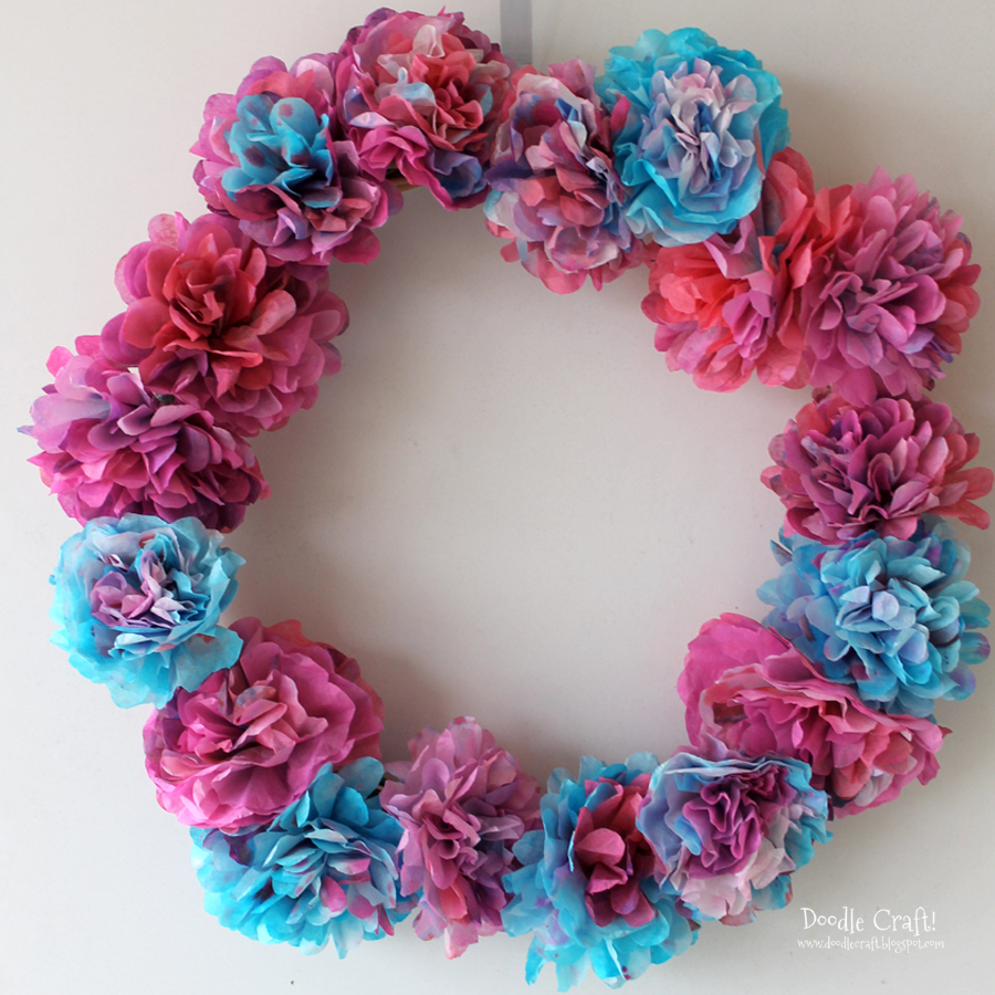 coffee filter tutorial diy how to and wreath for spring fornt door curb appeal cheap dollar store (11).JPG