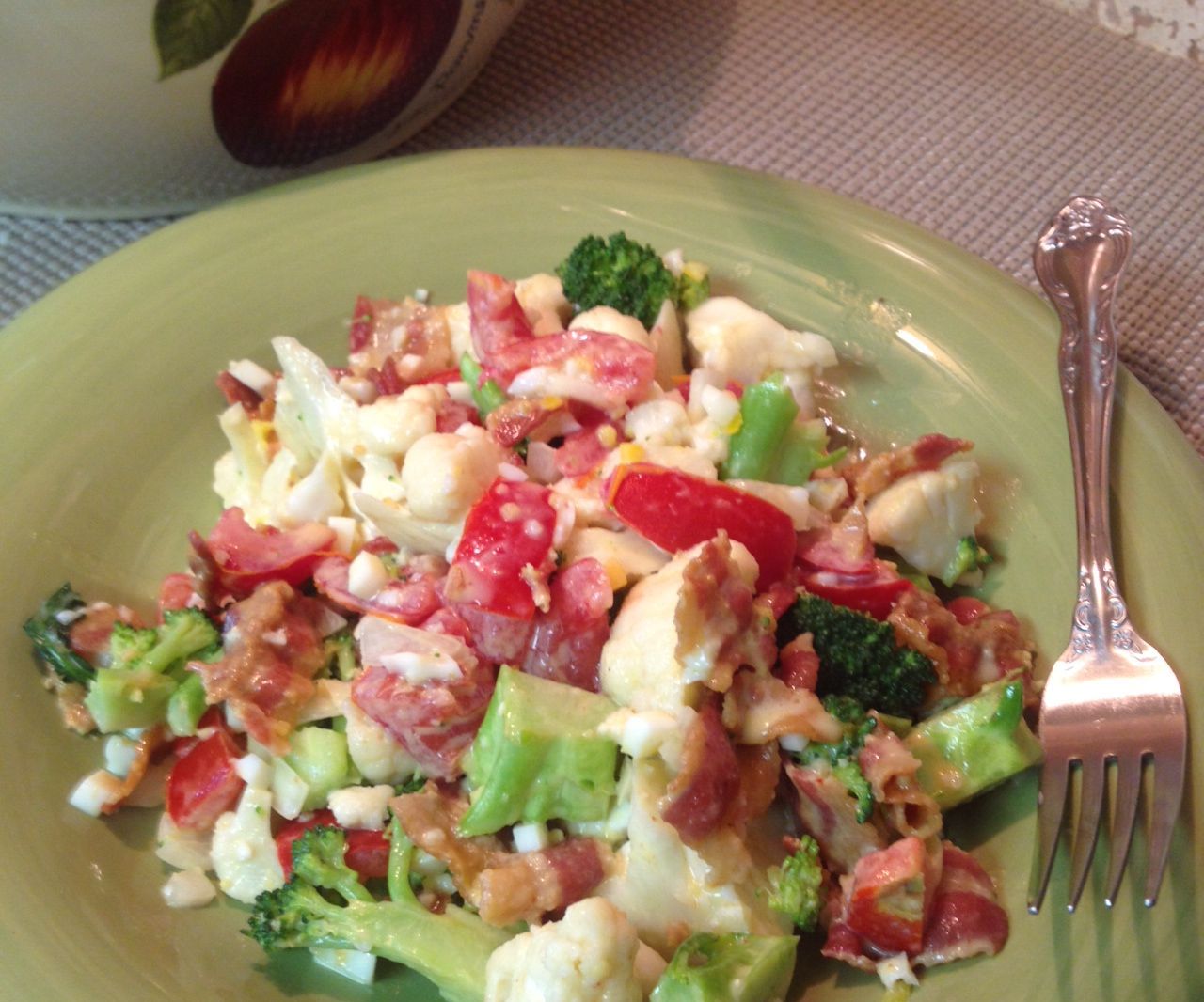 Chopped Broccoli Tomato and Bacon Salad