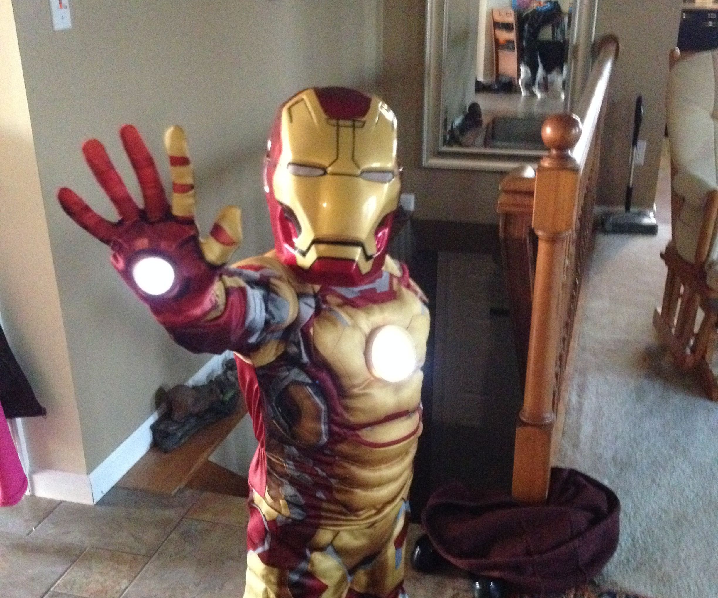 Simply and Cheaply Add Repulsor Lights to Childs Iron Man Costume