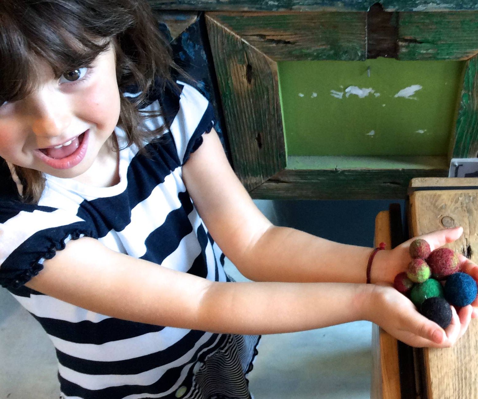 Making Felt fast Balls with Kids