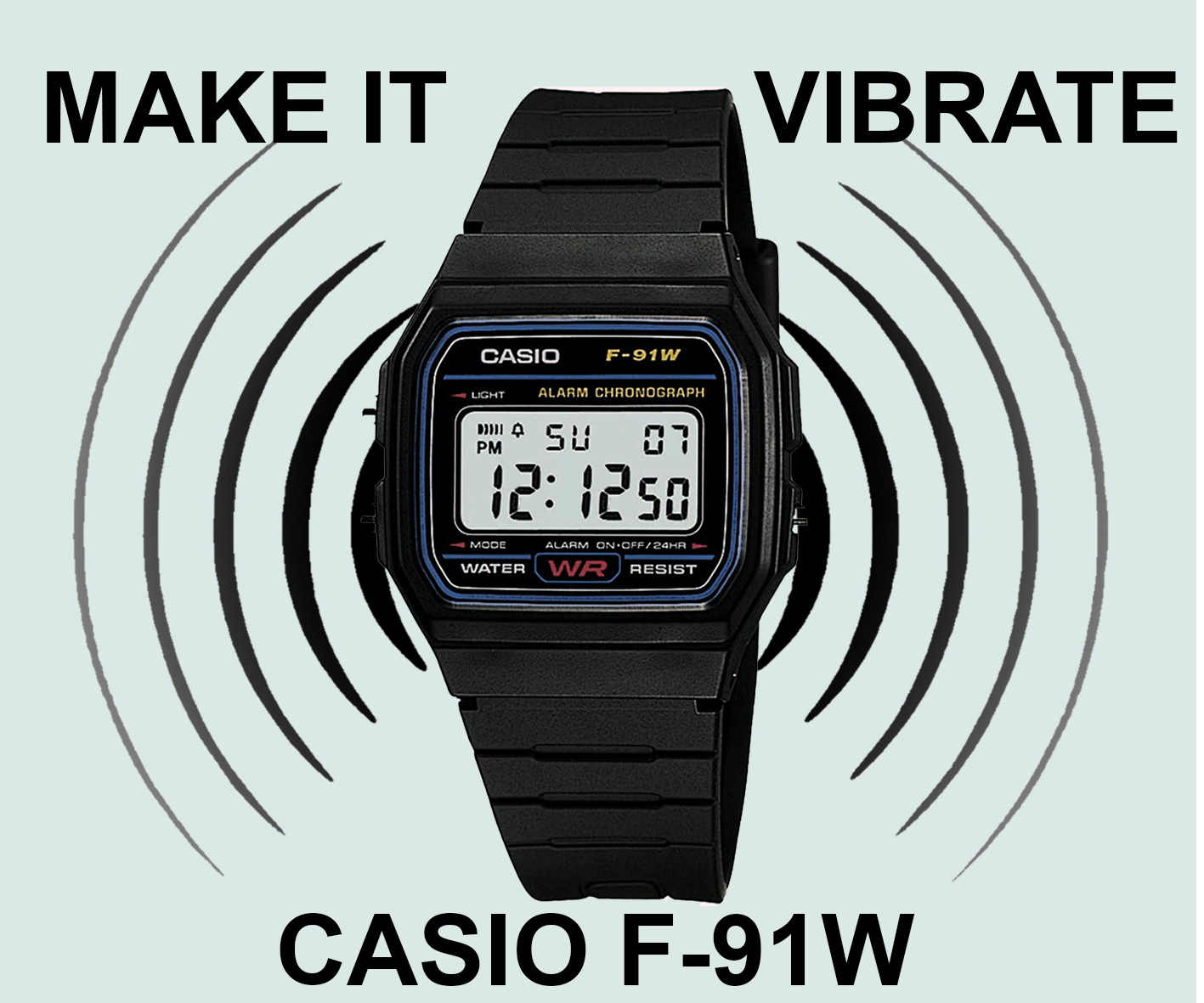 MAKE IT VIBRATE - Vibrator Module for Casio F-91W